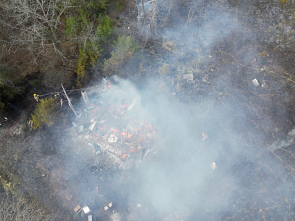 Firefighters fighting a fire