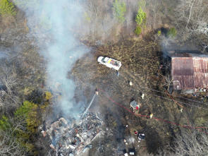 Firefighters fighting a fire