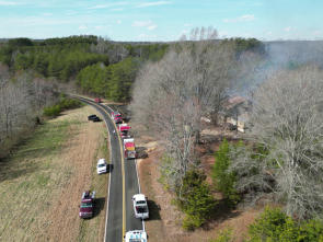 Firefighters fighting a fire