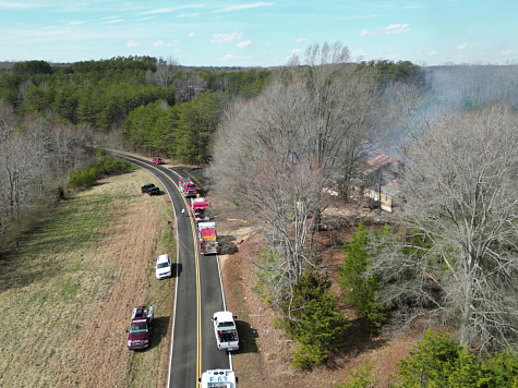 Firefighters fighting a fire