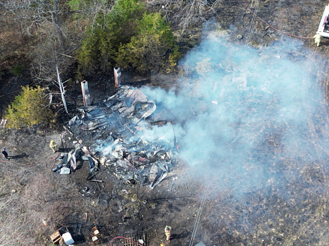 Firefighters fighting a fire