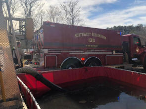Firefighters fighting a fire
