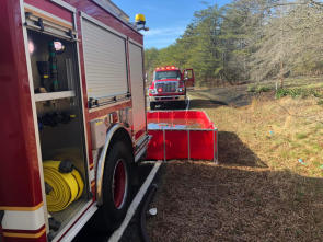 Firefighters fighting a fire
