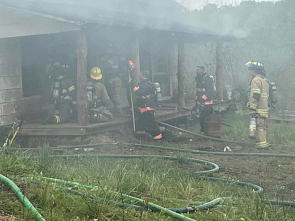 Firefighters training in Live burn event