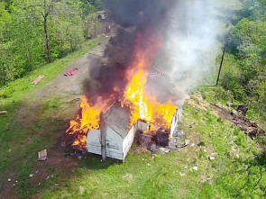 Firefighters training in Live burn event