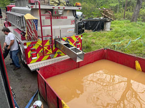 Firefighters training in Live burn event