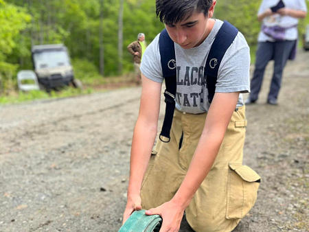 Firefighters training in Live burn event