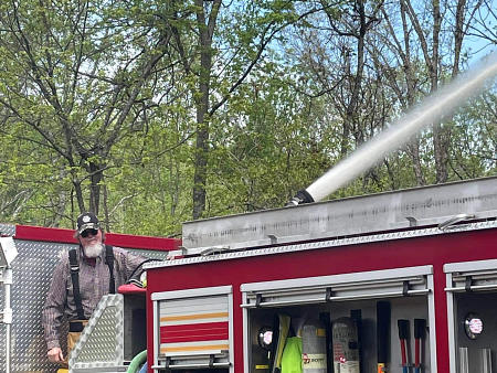 Firefighters training in Live burn event