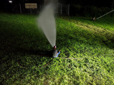 Firefighters Training with water  Drills