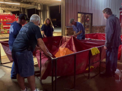 Firefighters Training with water  Drills