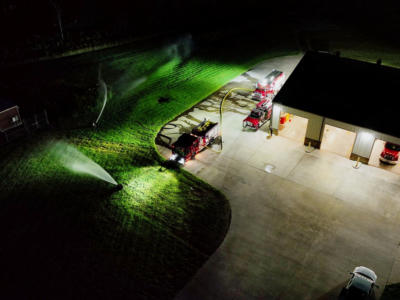 Firefighters Training with water  Drills