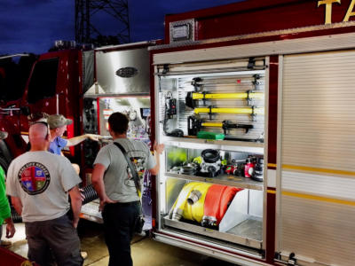 Firefighters Training with water  Drills