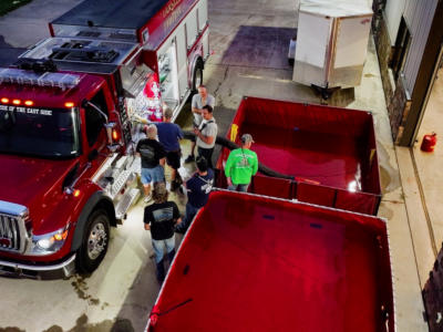 Firefighters Training with water  Drills