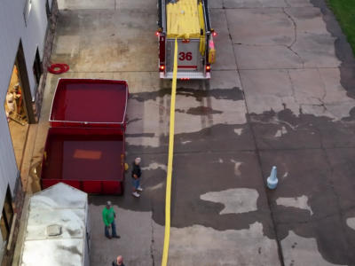 Firefighters Training with water  Drills