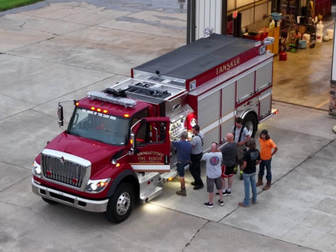 Firefighters Training with water  Drills