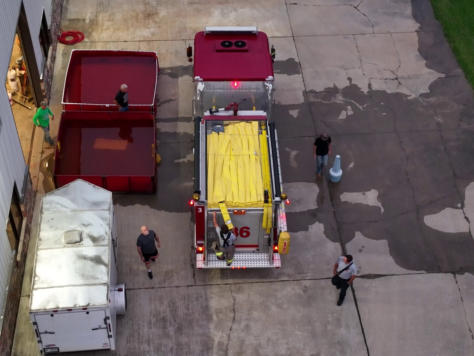 Firefighters Training with water  Drills