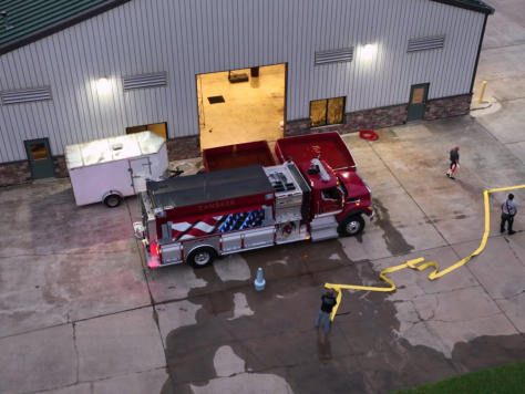 Firefighters Training with water  Drills