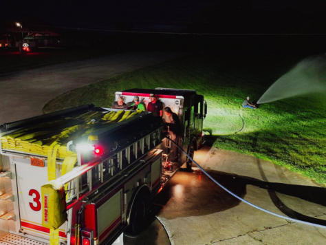 Firefighters Training with water  Drills