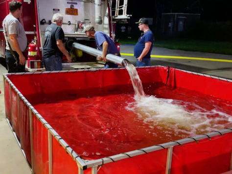 Firefighters Training with water  Drills