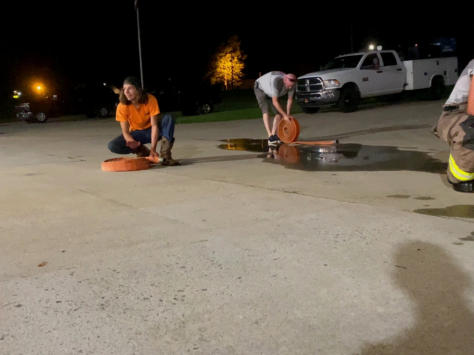 Firefighters Training with water  Drills