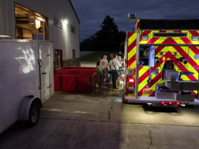 Firefighters Training with water  Drills
