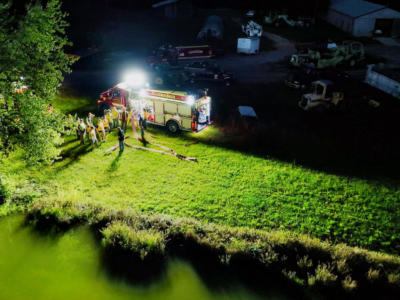 Firefighters Drafting water