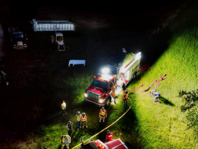 Firefighters Drafting water