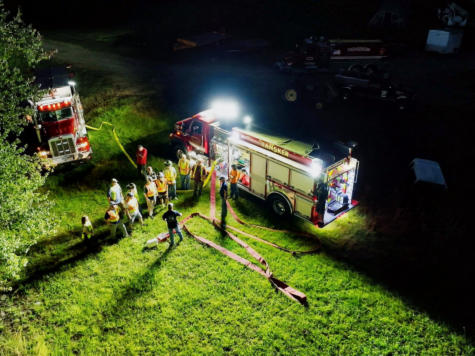 Firefighters Drafting water