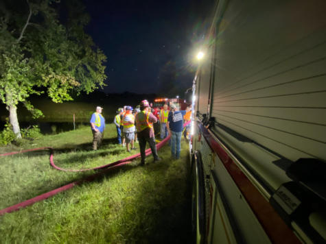 Firefighters Drafting water