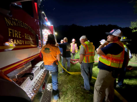 Firefighters Drafting water