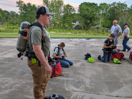 New firefighters training