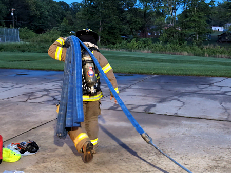 Firefighters training