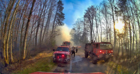 March 22nd 2025 large woods Fire