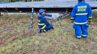 On September 15th 2025, Four members from Station 36 had the opportunity to train with the Madison-Rockingham Rescue Squad.