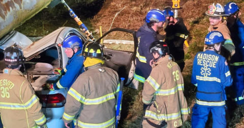 On September 15th 2025, Four members from Station 36 had the opportunity to train with the Madison-Rockingham Rescue Squad.