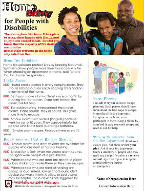 Home safety with disabilites